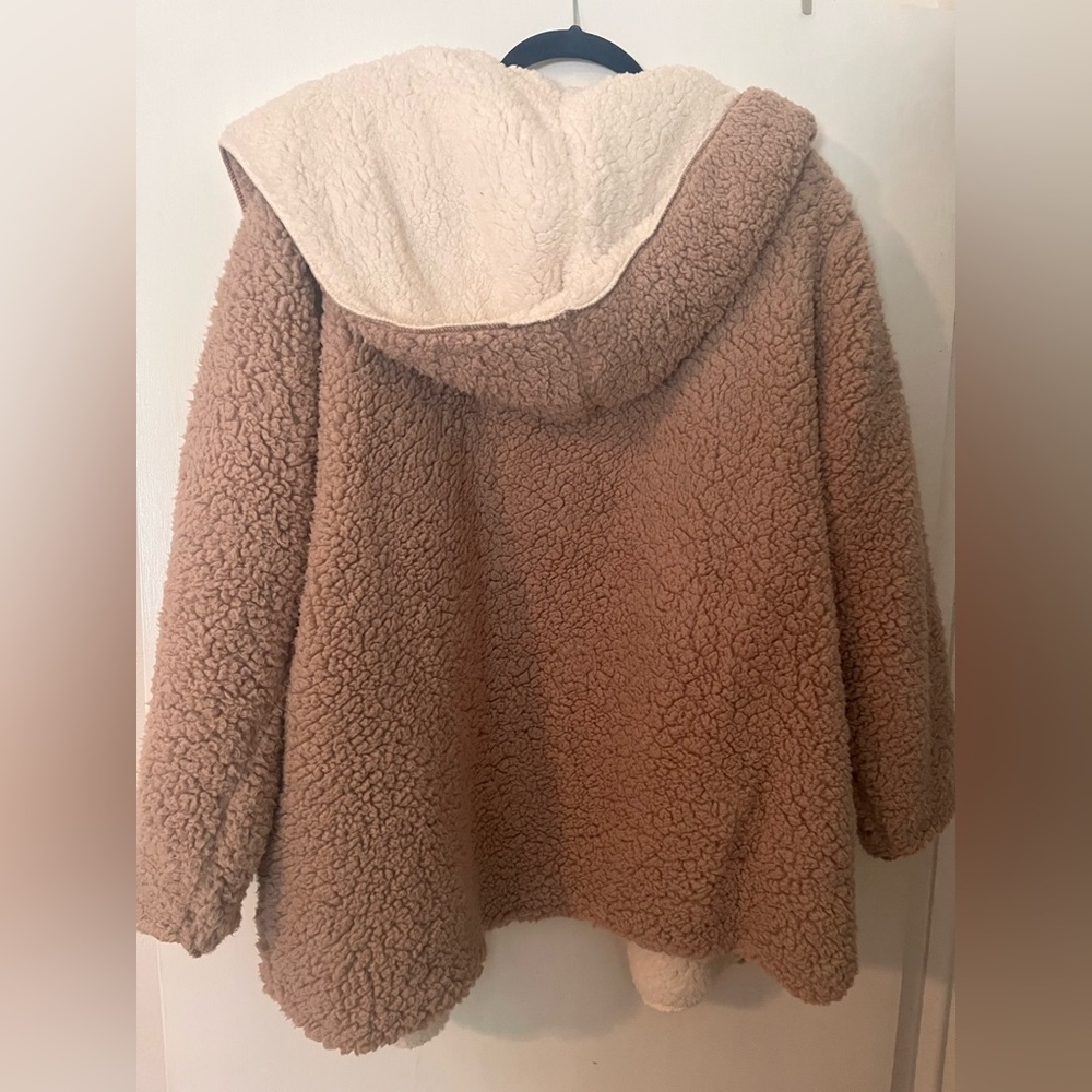 Plus Size 2x, Love & Joy Teddy Faux Fur Sherpa Fleece Jacket